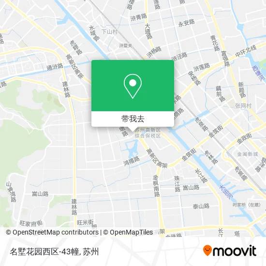 名墅花园西区-43幢地图