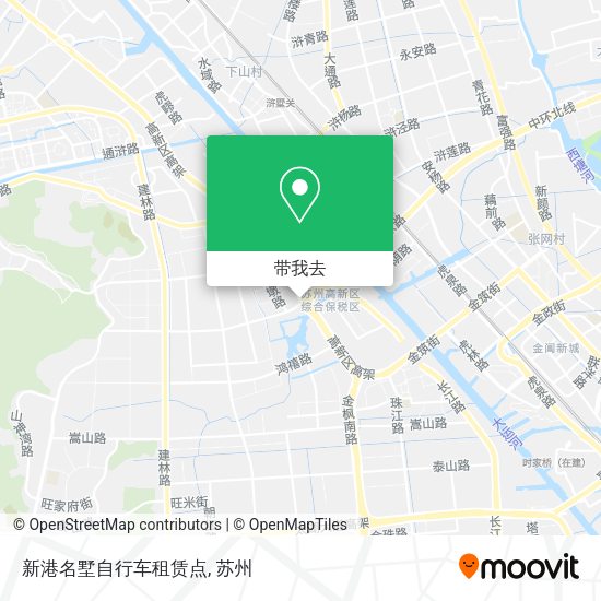 新港名墅自行车租赁点地图