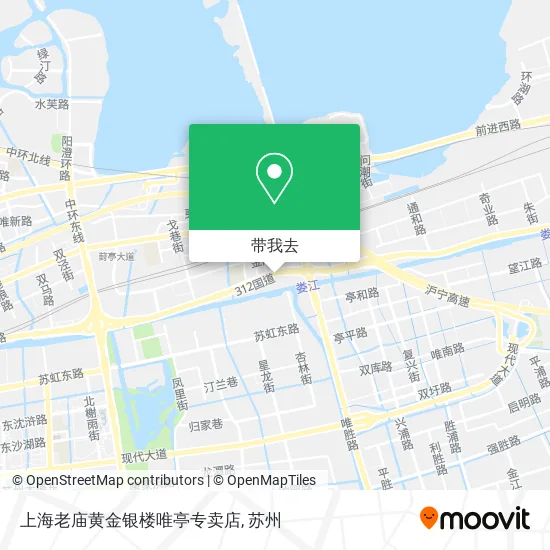 上海老庙黄金银楼唯亭专卖店地图