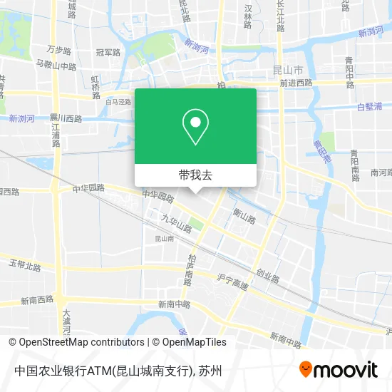 中国农业银行ATM(昆山城南支行)地图
