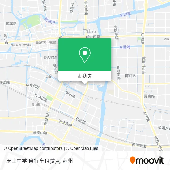 玉山中学-自行车租赁点地图