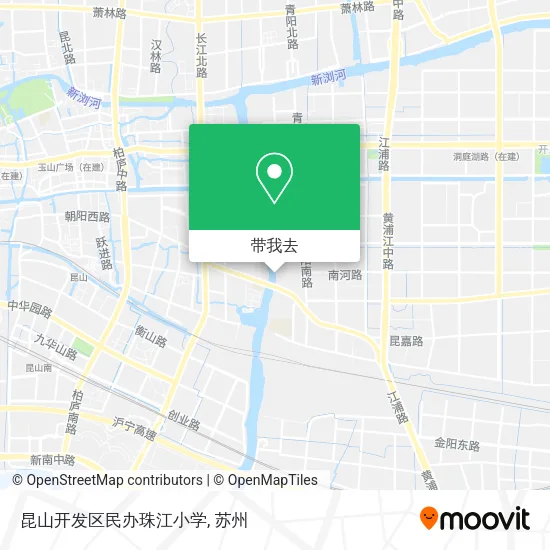 昆山开发区民办珠江小学地图