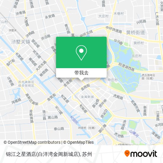 锦江之星酒店(白洋湾金阊新城店)地图