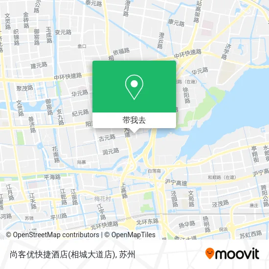 尚客优快捷酒店(相城大道店)地图