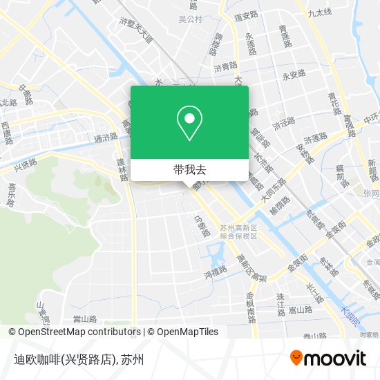 迪欧咖啡(兴贤路店)地图