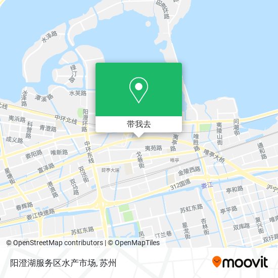 阳澄湖服务区水产市场地图