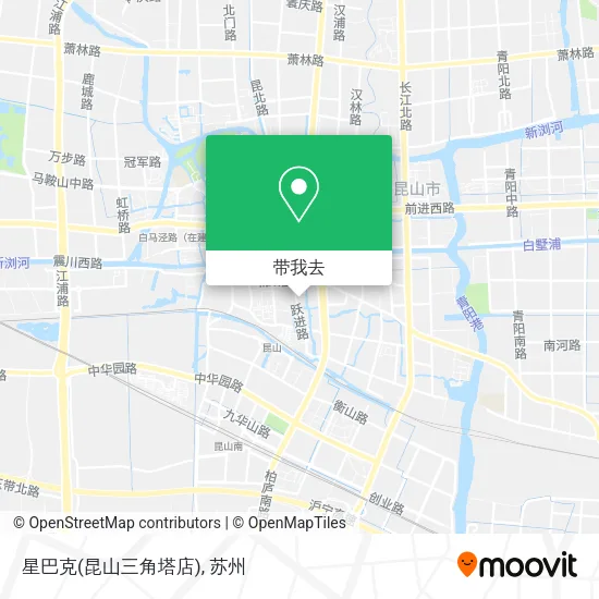 星巴克(昆山三角塔店)地图
