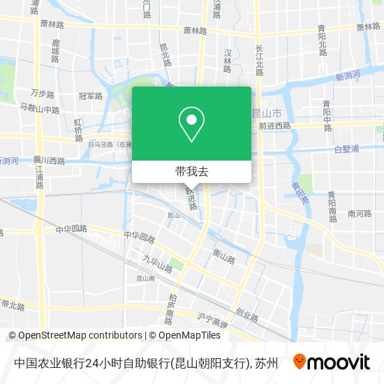 中国农业银行24小时自助银行(昆山朝阳支行)地图