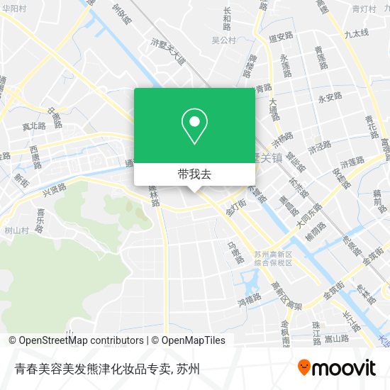 青春美容美发熊津化妆品专卖地图