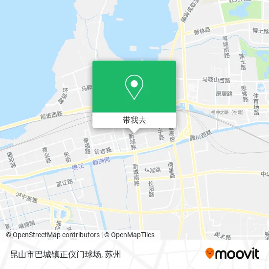 昆山市巴城镇正仪门球场地图
