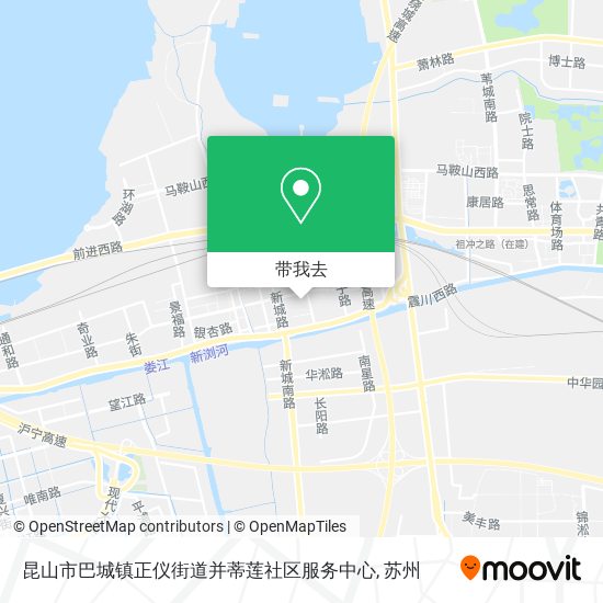 昆山市巴城镇正仪街道并蒂莲社区服务中心地图