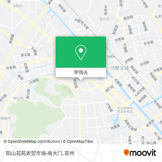 阳山花苑农贸市场-南大门地图