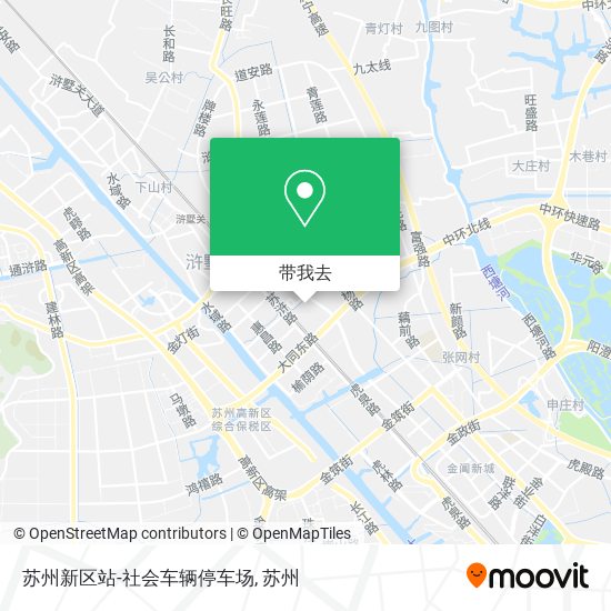 苏州新区站-社会车辆停车场地图