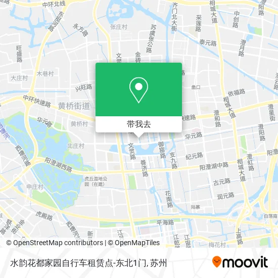 水韵花都家园自行车租赁点-东北1门地图