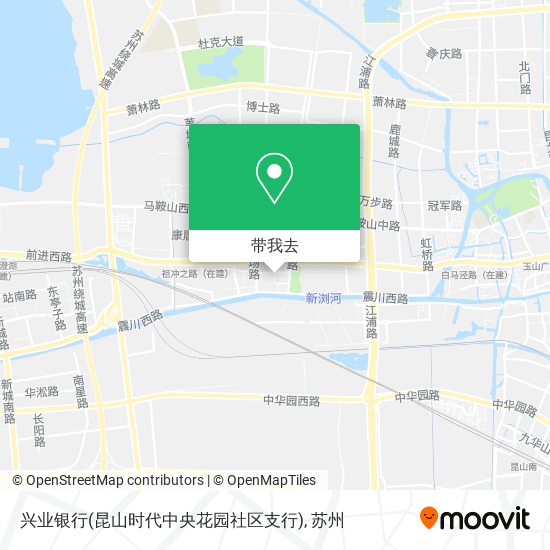 兴业银行(昆山时代中央花园社区支行)地图
