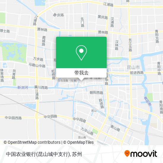 中国农业银行(昆山城中支行)地图