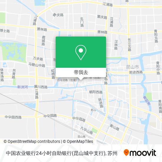 中国农业银行24小时自助银行(昆山城中支行)地图