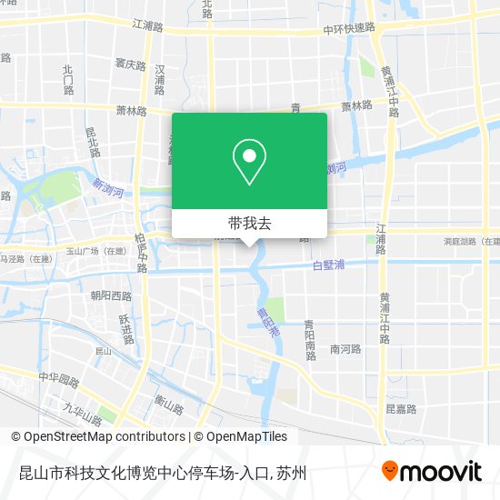 昆山市科技文化博览中心停车场-入口地图