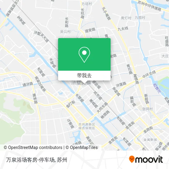 万泉浴场客房-停车场地图