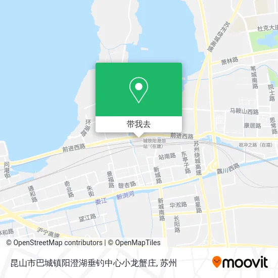 昆山市巴城镇阳澄湖垂钓中心小龙蟹庄地图
