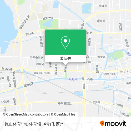 昆山体育中心体育馆--4号门地图