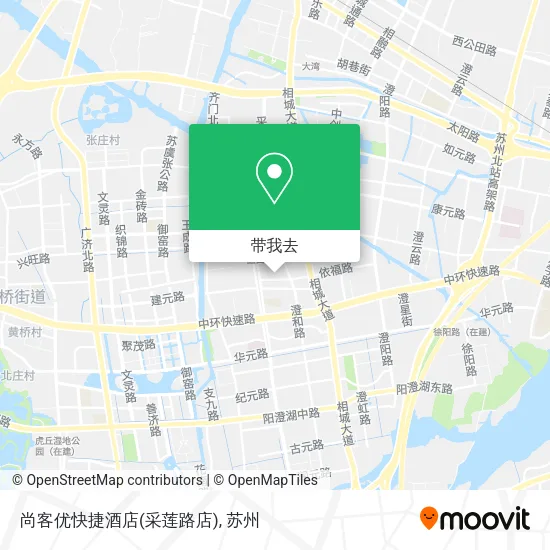 尚客优快捷酒店(采莲路店)地图