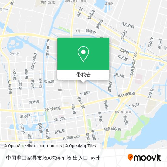 中国蠡口家具市场A栋停车场-出入口地图