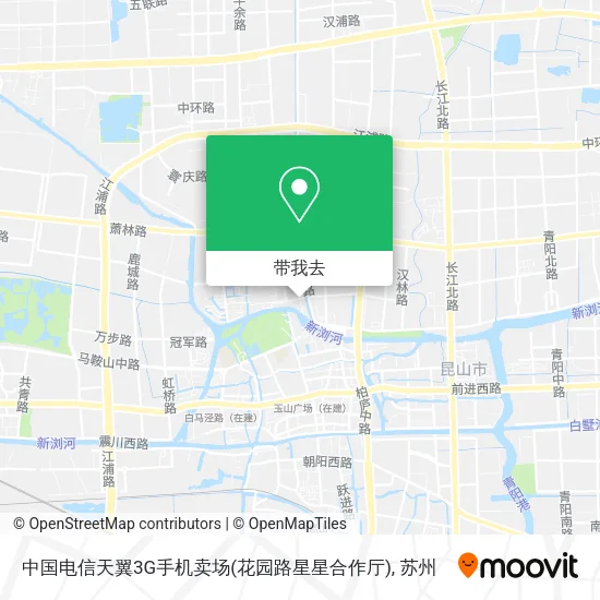 中国电信天翼3G手机卖场(花园路星星合作厅)地图