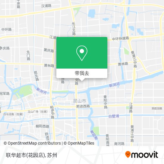 联华超市(花园店)地图