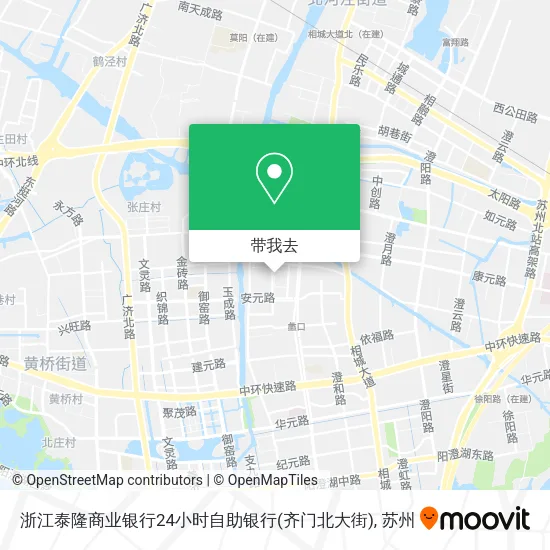 浙江泰隆商业银行24小时自助银行(齐门北大街)地图