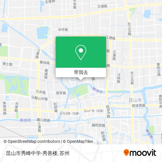 昆山市秀峰中学-秀善楼地图