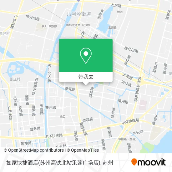 如家快捷酒店(苏州高铁北站采莲广场店)地图