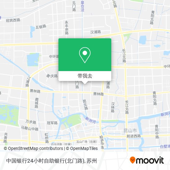 中国银行24小时自助银行(北门路)地图