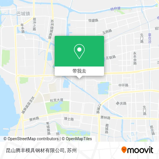 昆山腾丰模具钢材有限公司地图