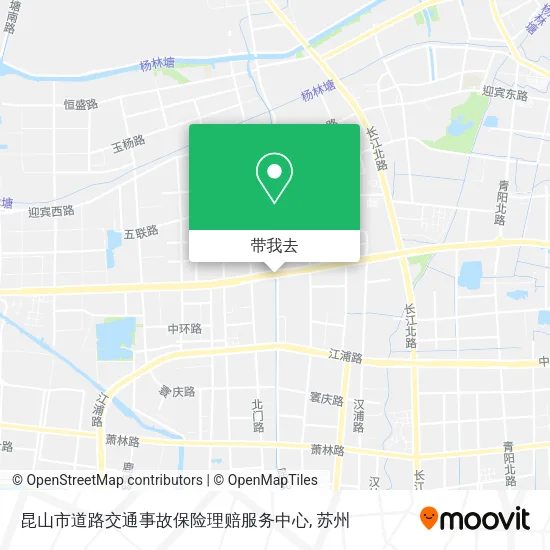 昆山市道路交通事故保险理赔服务中心地图