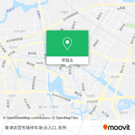 黄埭农贸市场停车场-出入口地图