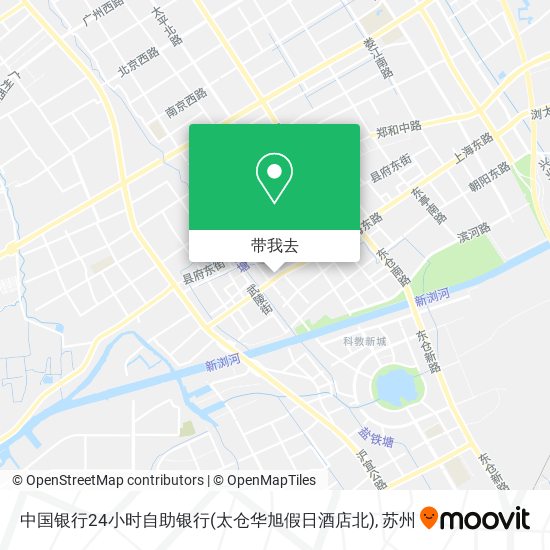 中国银行24小时自助银行(太仓华旭假日酒店北)地图