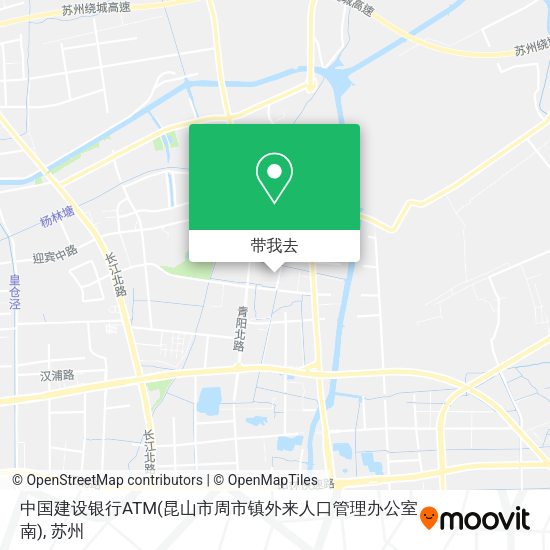 中国建设银行ATM(昆山市周市镇外来人口管理办公室南)地图