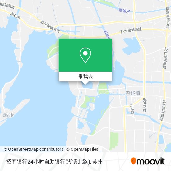 招商银行24小时自助银行(湖滨北路)地图