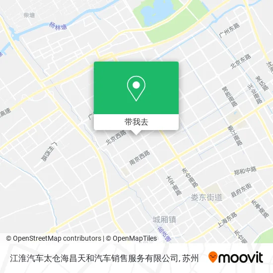 江淮汽车太仓海昌天和汽车销售服务有限公司地图