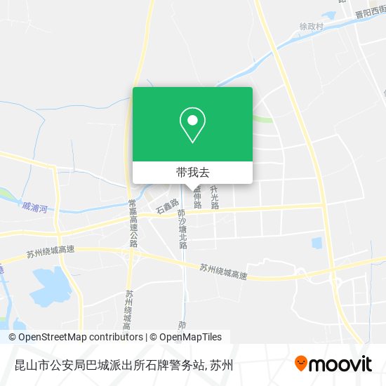 昆山市公安局巴城派出所石牌警务站地图