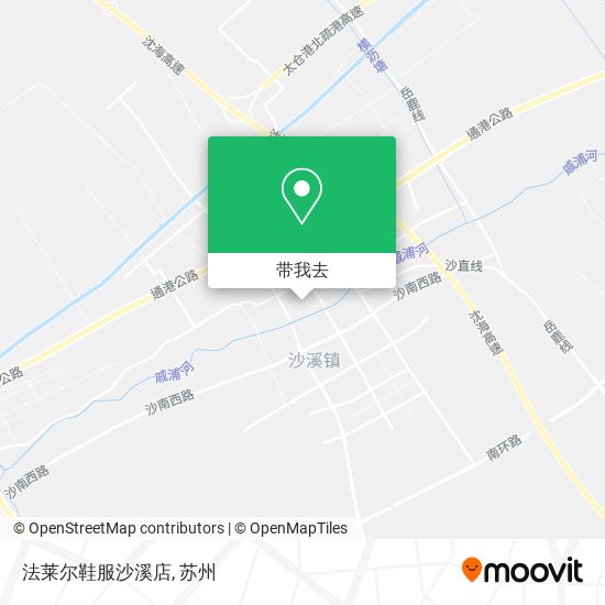 法莱尔鞋服沙溪店地图
