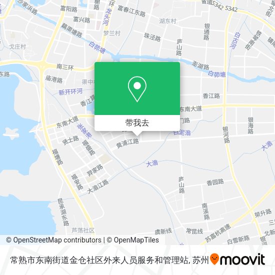 常熟市东南街道金仓社区外来人员服务和管理站地图