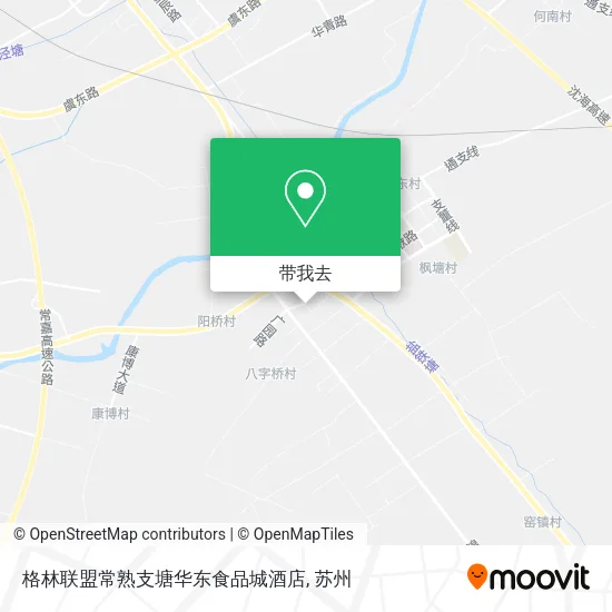 格林联盟常熟支塘华东食品城酒店地图