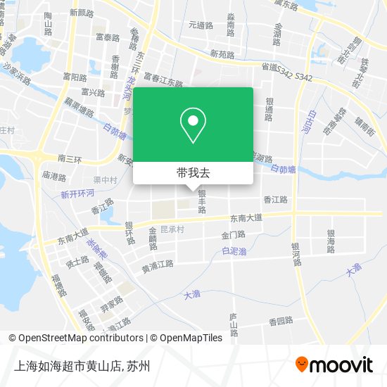 上海如海超市黄山店地图