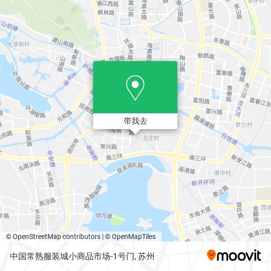 中国常熟服装城小商品市场-1号门地图