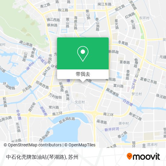 中石化壳牌加油站(琴湖路)地图