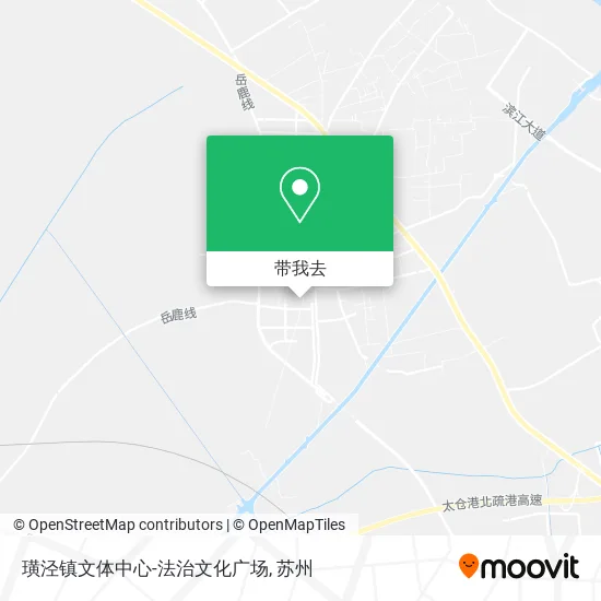 璜泾镇文体中心-法治文化广场地图