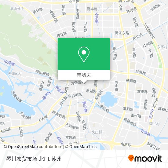 琴川农贸市场-北门地图