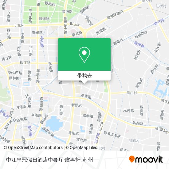 中江皇冠假日酒店中餐厅·虞粤轩地图